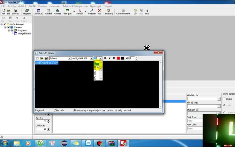Phần mềm điều khiển màn hình led ShowTW