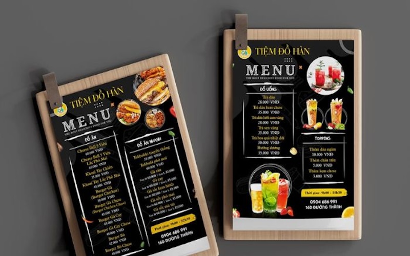 Công ty Nét Sáng Việt chuyên thiết kế và in ấn menu cho nhà hàng phổ biến hiện nay Công ty in menu nhà hàng Nét Sáng Việt