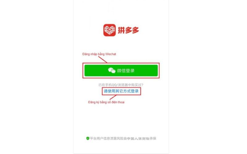 tạo tài khoản bằng wechat